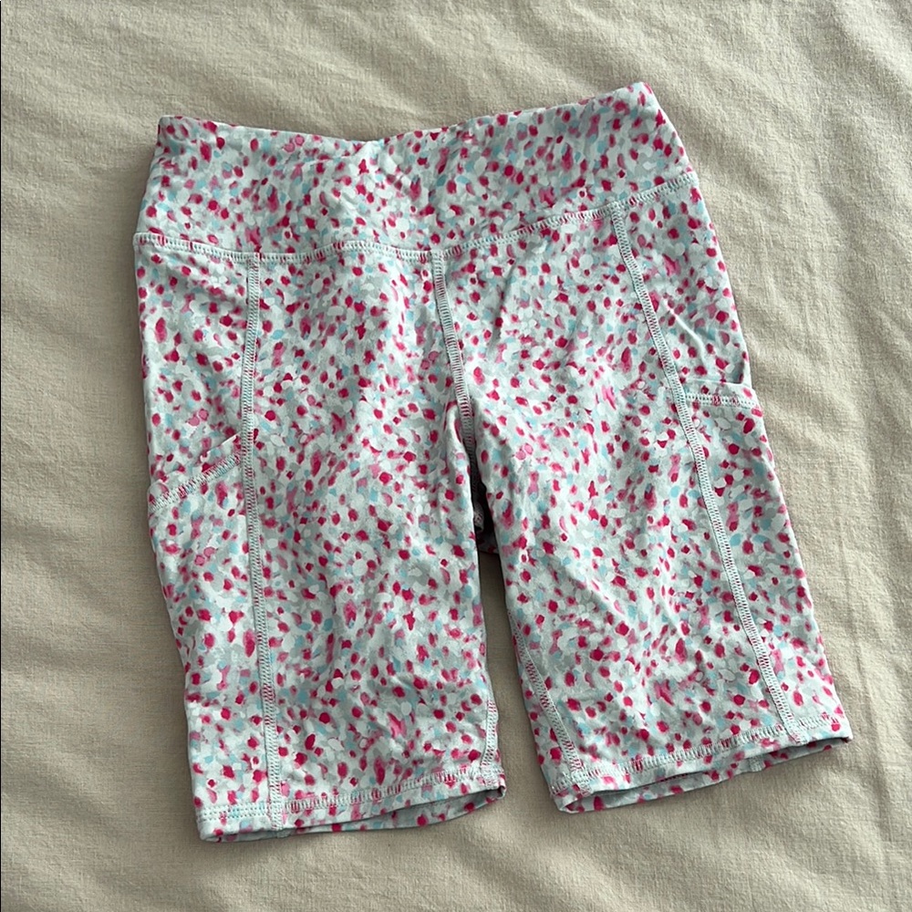 Women’s Pink Patterned Athletic Bike Shorts